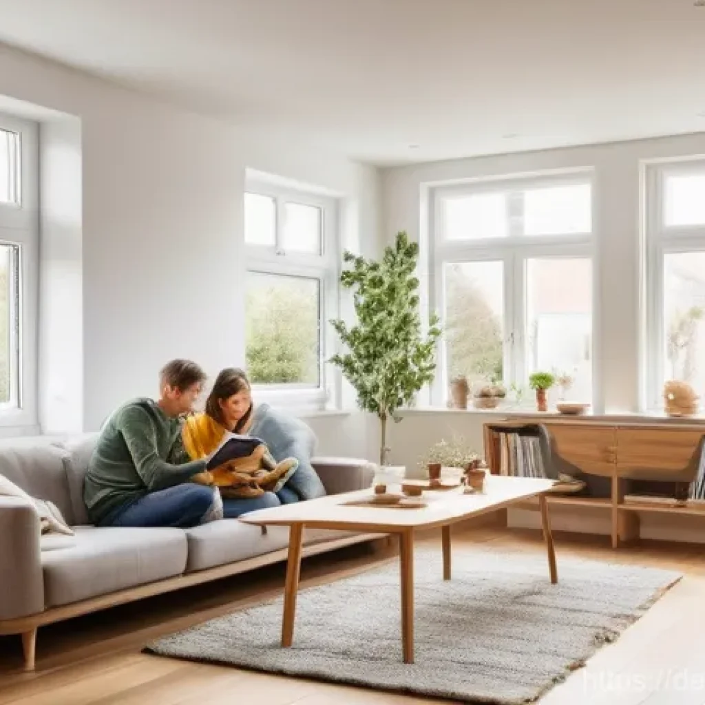 지열 냉난방 시스템의 설치 후 성과 기록 - **Prompt 1: Cozy Geothermal Comfort in a Modern German Home**
    "A warmly lit, inviting interior o...