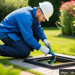 지열 냉난방 시스템의 수명 연장 방법 - A professional geothermal technician performing a detailed visual inspection of a residential geothe...